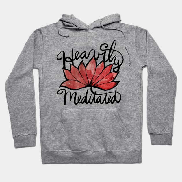 Heavily Meditated Zen Lotus Hoodie by bubbsnugg